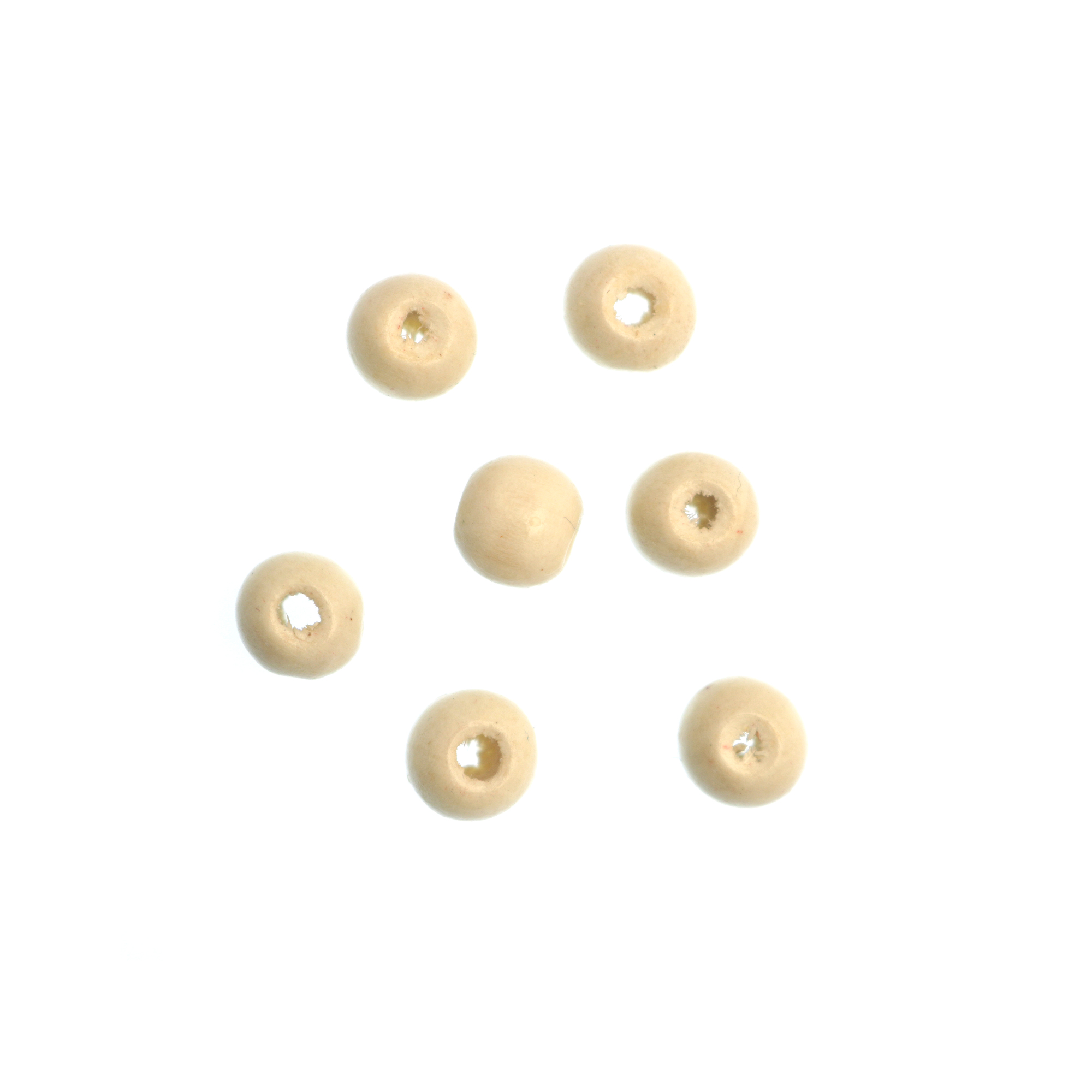 Palla in Legno, liscia, 10 mm., colore BIANCO SPORCO