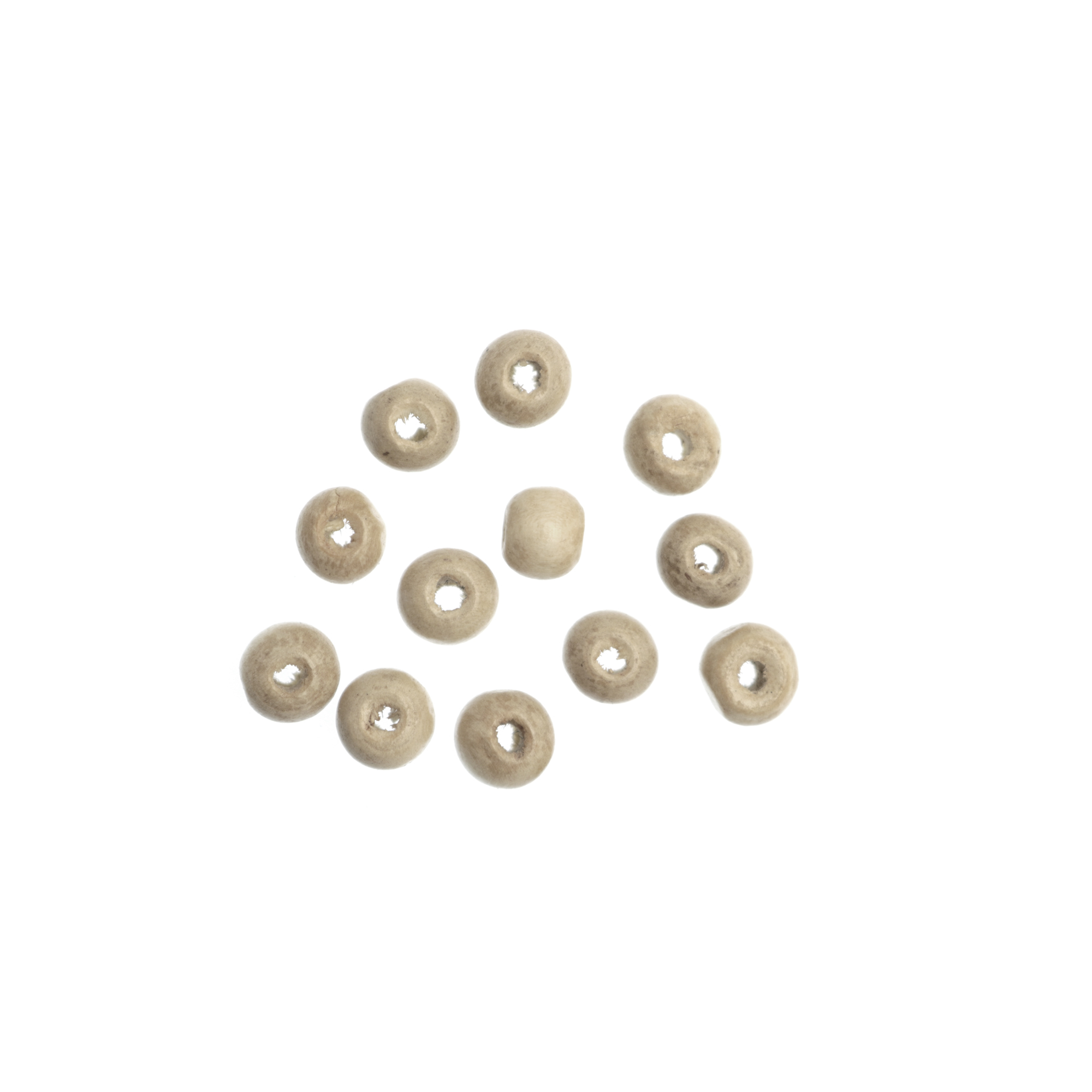 Palla in legno, liscia, 8 mm., colore BIANCO SPORCO