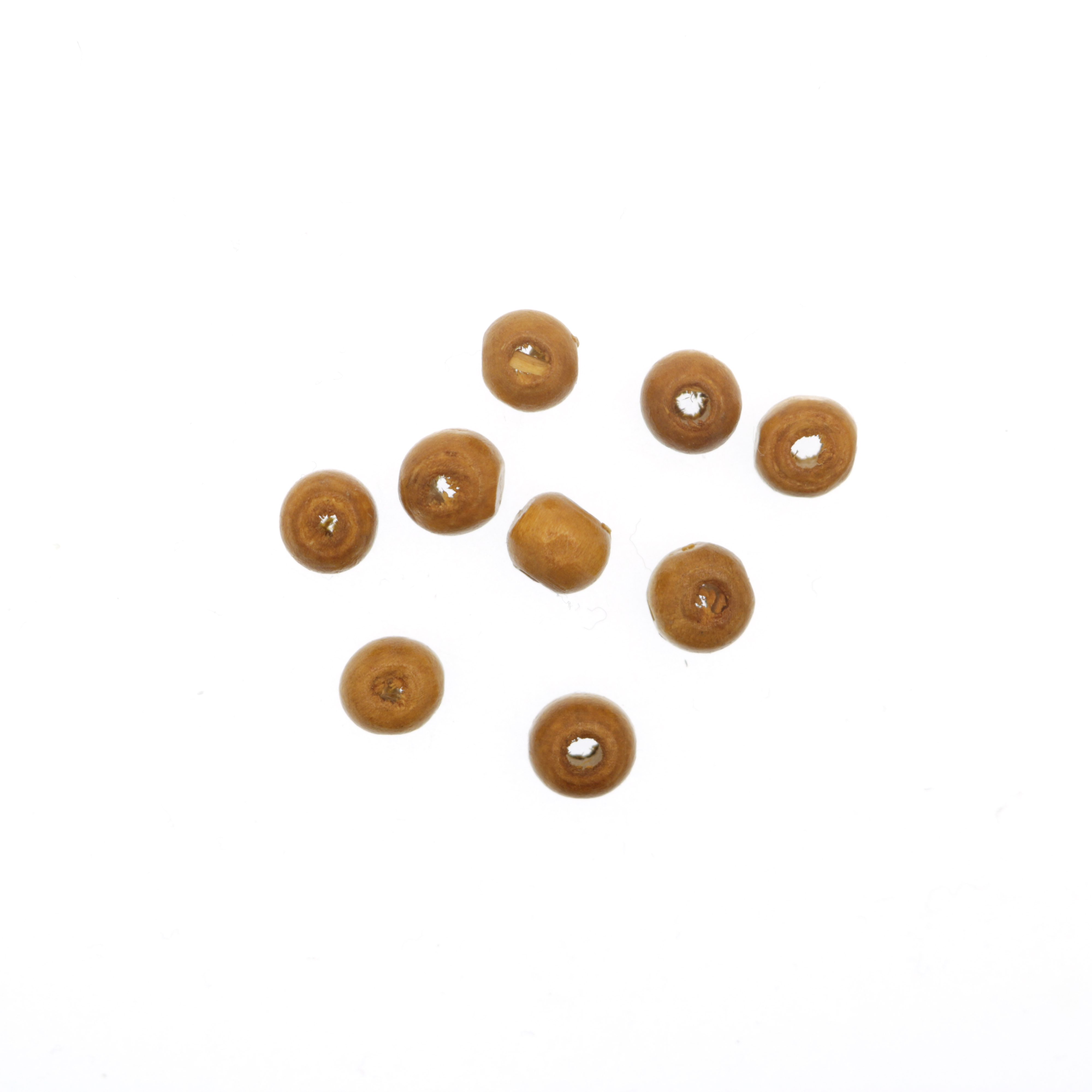 Palla in legno, liscia, 8 mm., colore NOCCIOLA CHIARO