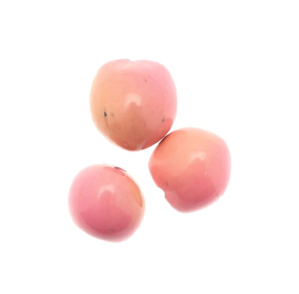 Seme naturale tinto, foro largo, vuoto dentro, 25 mm., Rosa