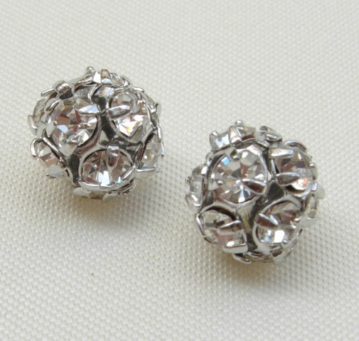Palla strass, 8 mm., base Rodio