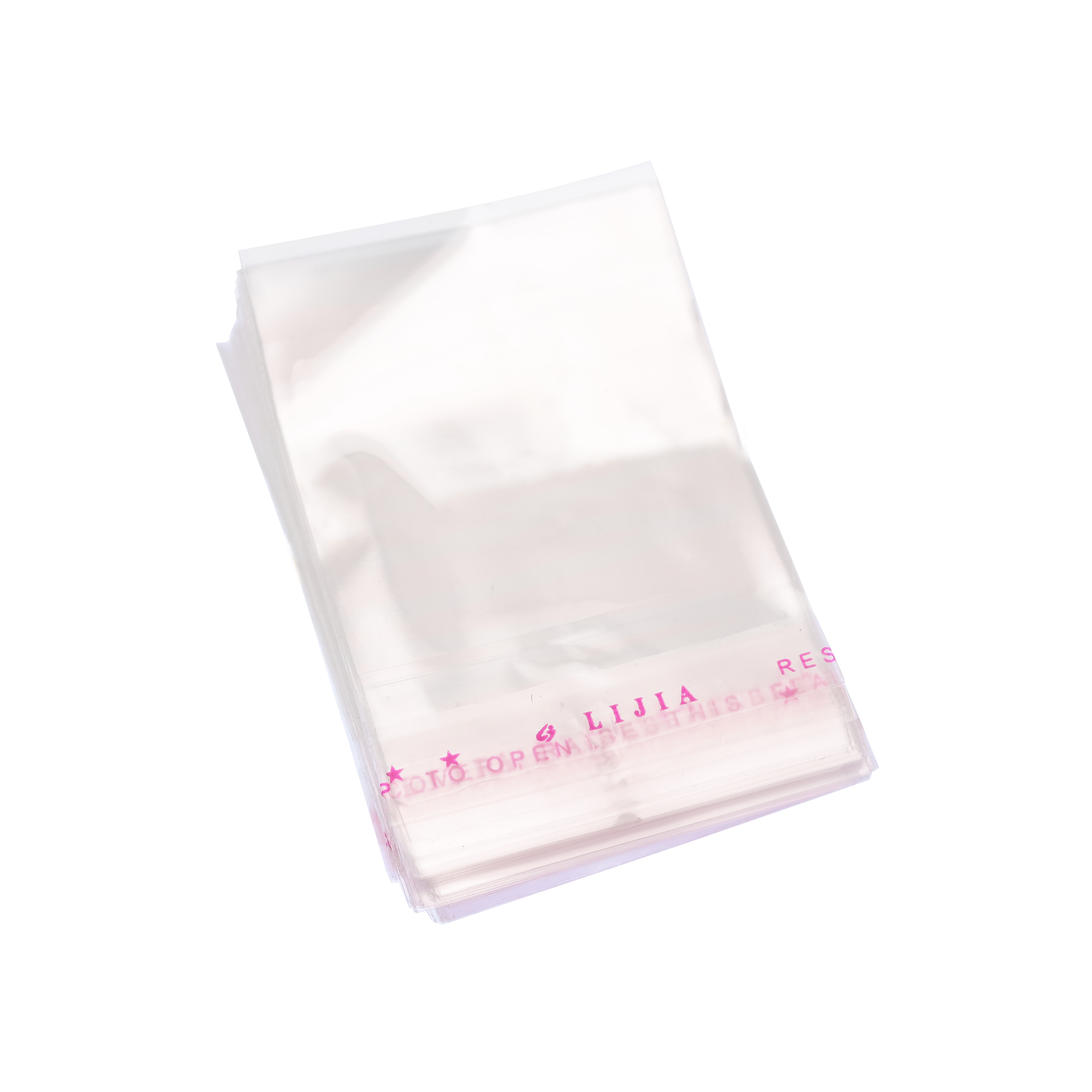 Sacchetti rettangolari, in plastica trasparente, porta bigiotteria, 5x7 cm.