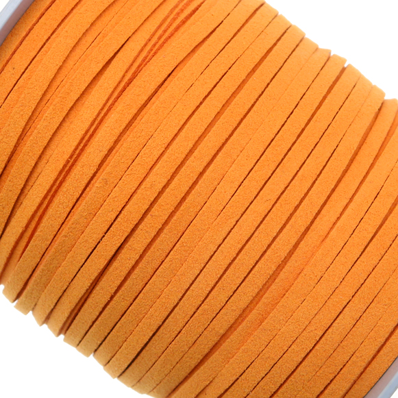 Alcantara, spessore 1,4x3 mm, colore Arancione Chiaro