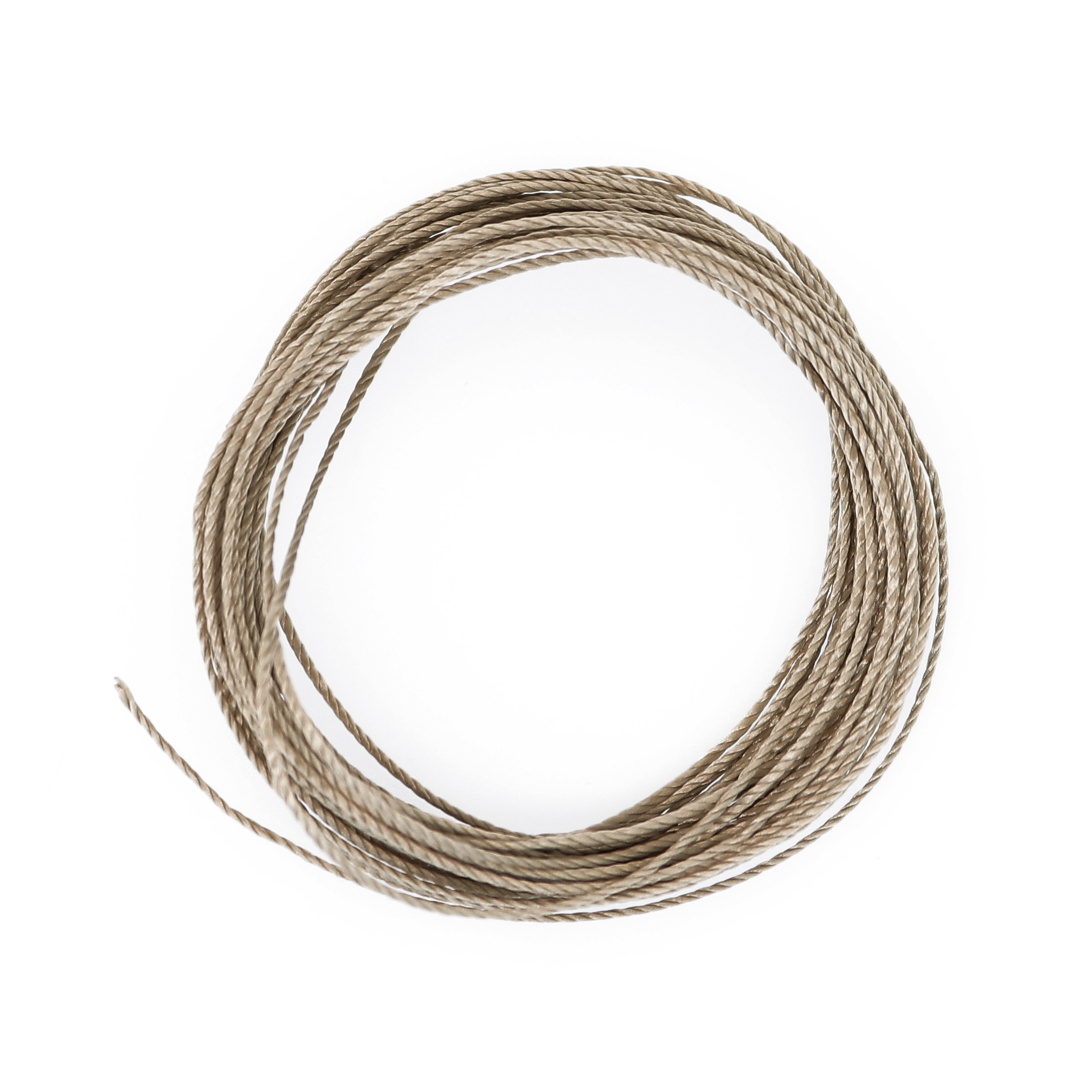 Filo di nylon, spessore 0,6 mm., per infilare perle, colore ECRU CHIARO
