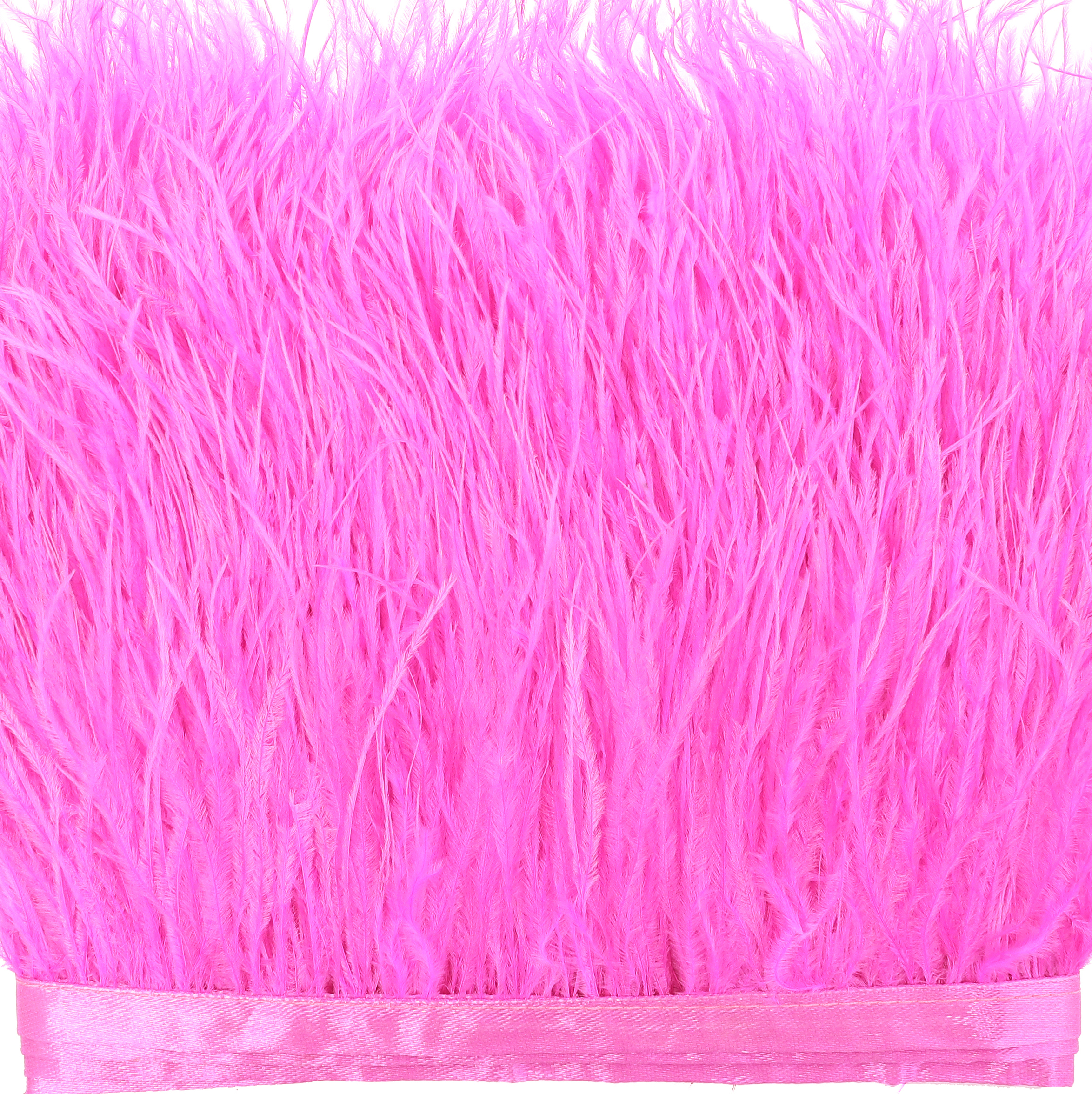 Passamaneria con Piume, altezza 10-12 cm., colore FUCSIA CHIARO