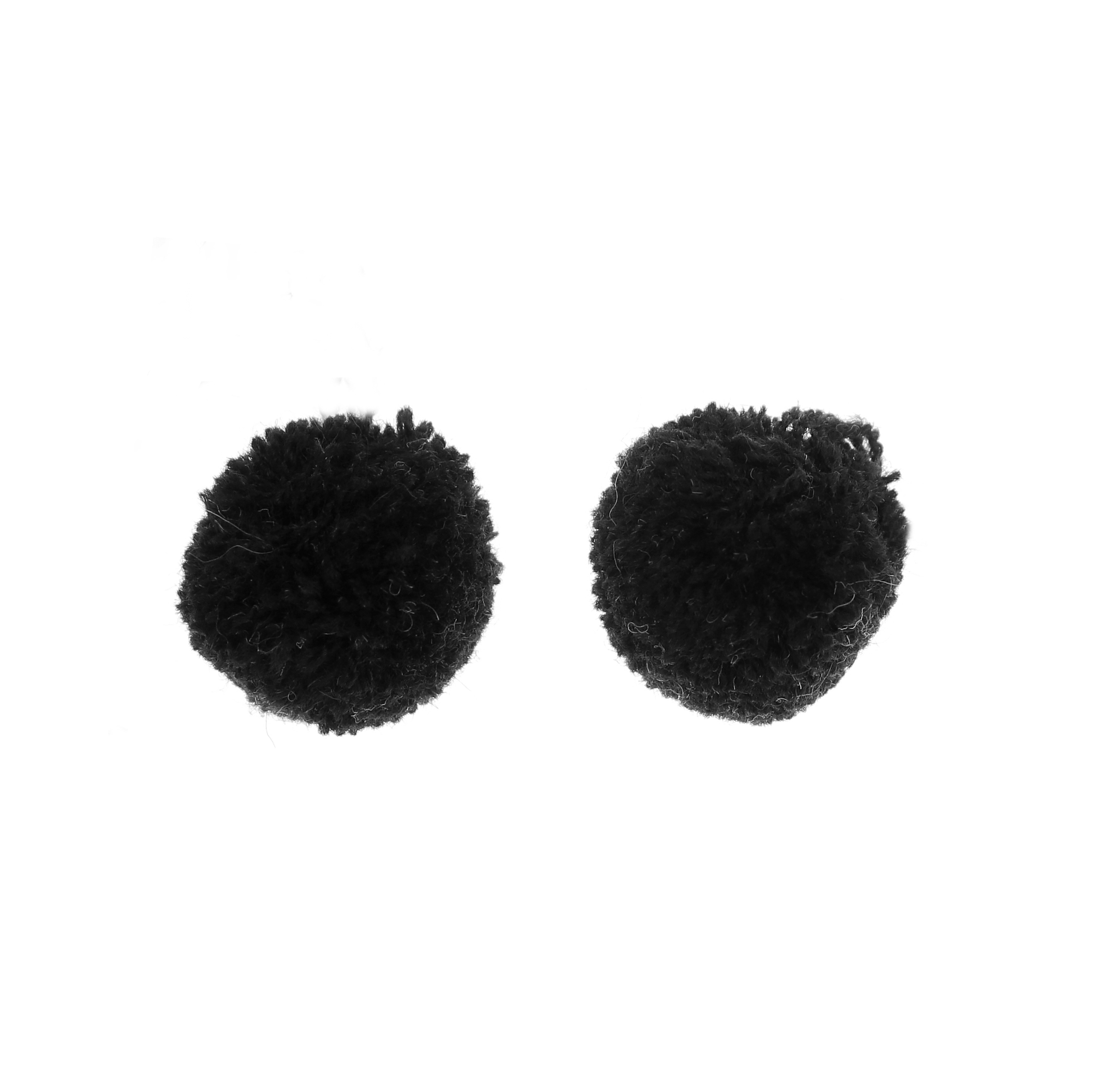Pon pon in cotone, diametro 25 mm., colore NERO
