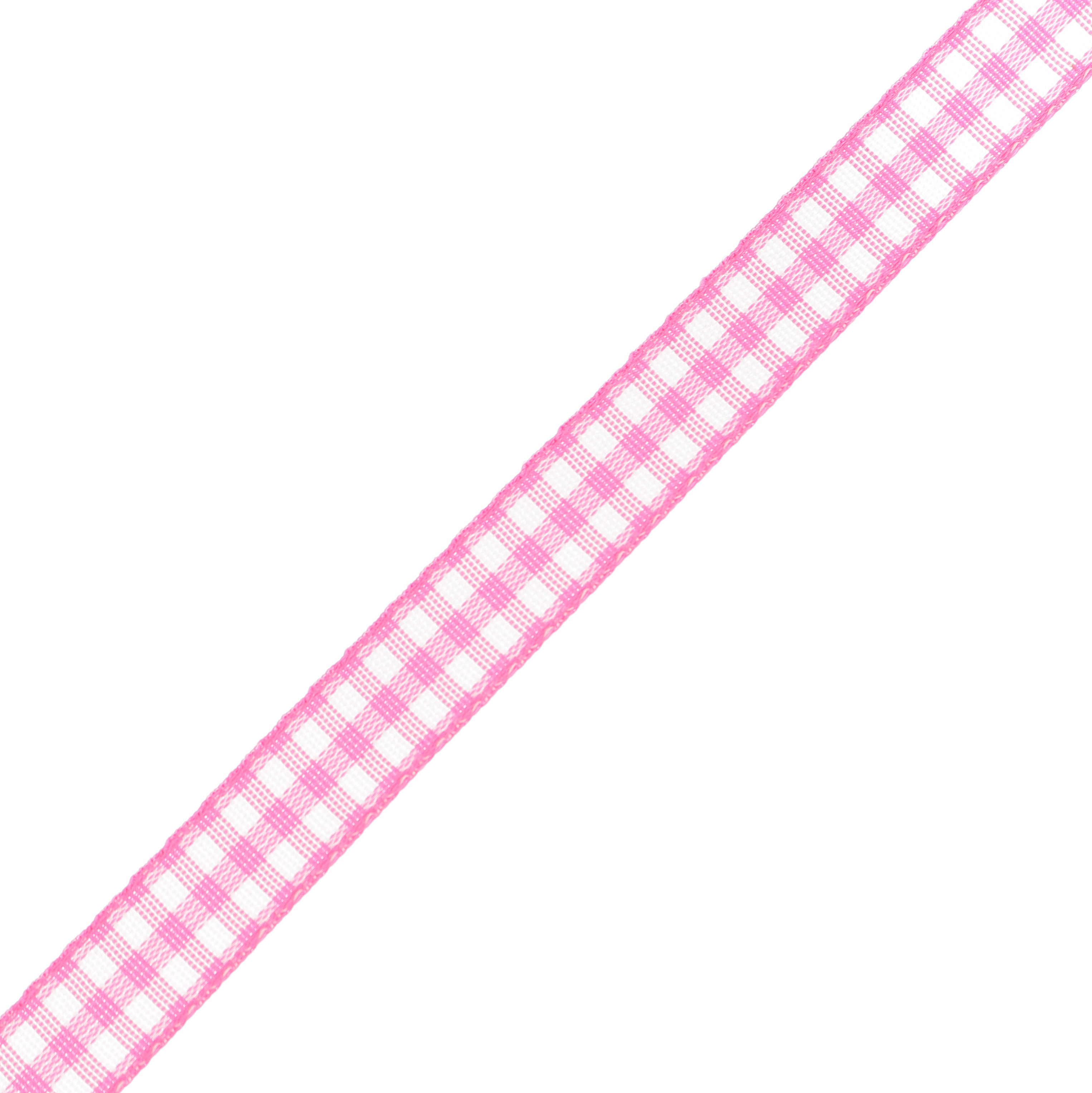 Nastro sintetico a quadretti, colore BIANCO-FUCSIA