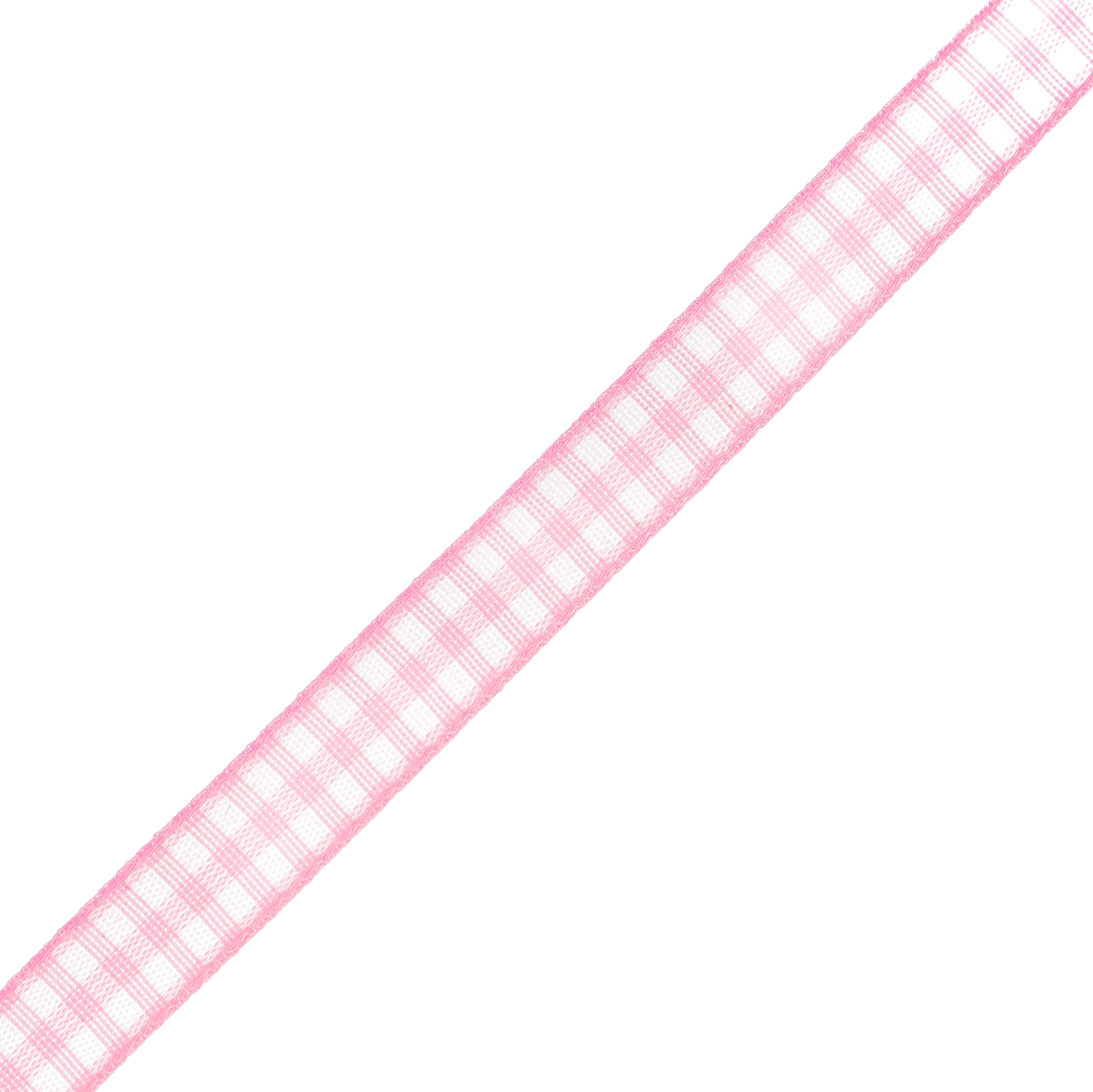 Nastro sintetico a quadretti, colore BIANCO-ROSA