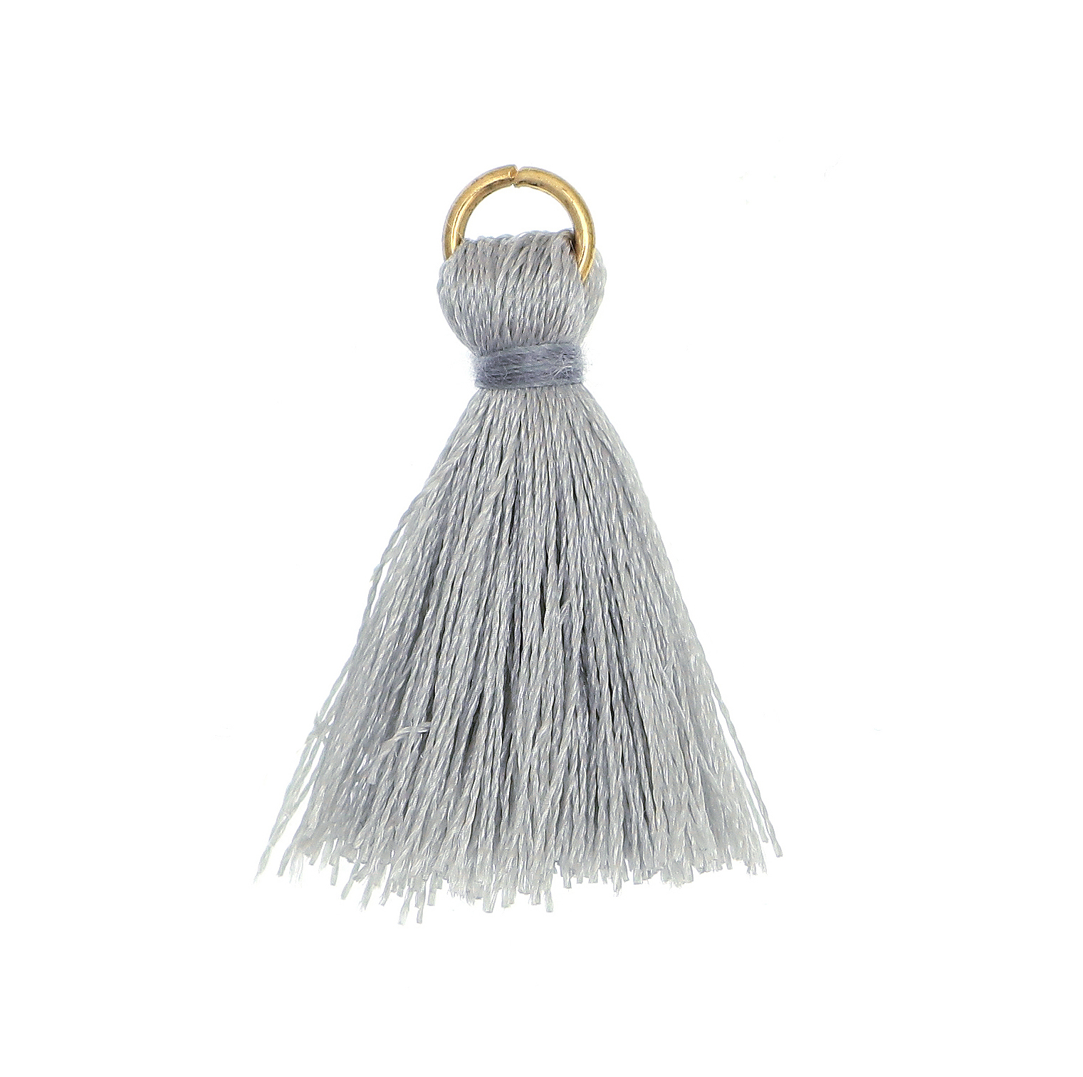 Nappina in poliestere, con anellino tondo apribile da 6 mm., colore GRIGIO CHIARO