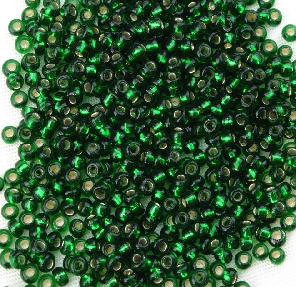Conteria, misura 2,5 mm. color Verde smeraldo con argento