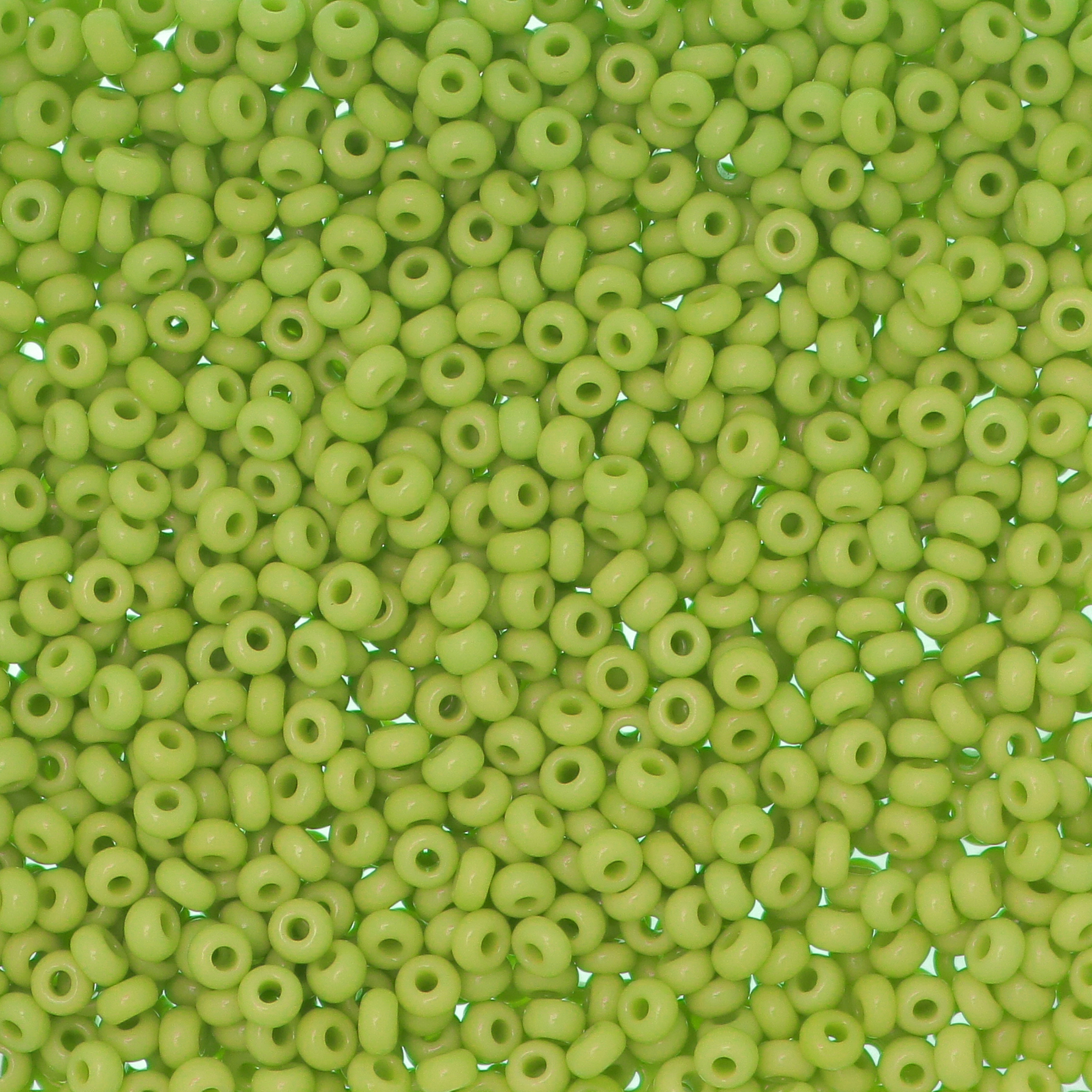 Conteria in vetro, dimensione 2,5 mm., colore Verde Chiaro