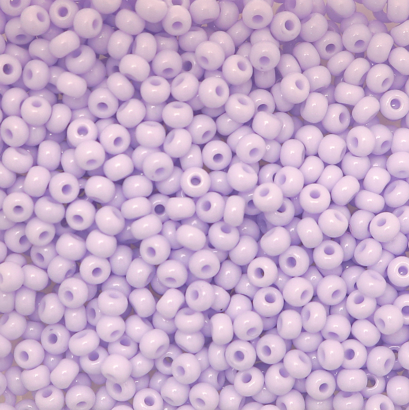 Conteria in vetro, 3x2 mm., colore Lilla Chiaro opaco