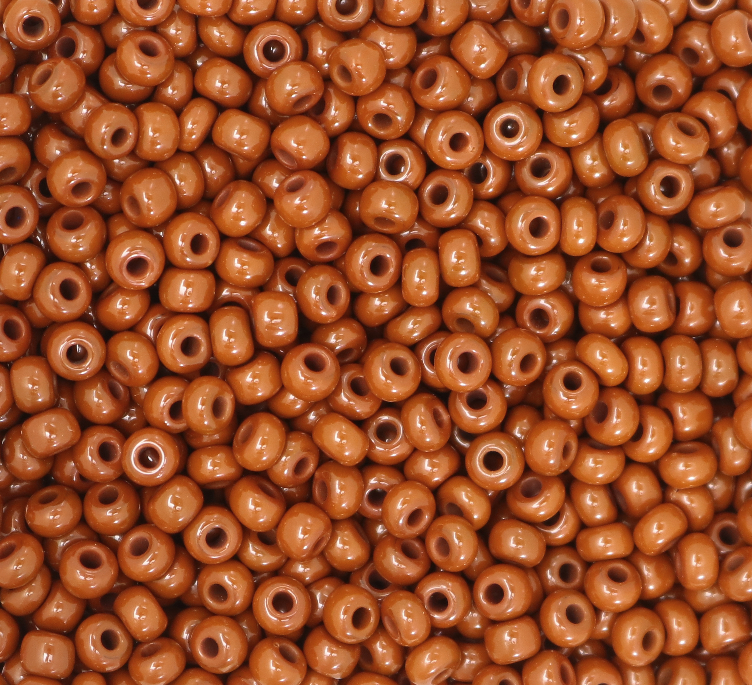 Conteria in vetro, 3x2 mm., colore Mattone opaco
