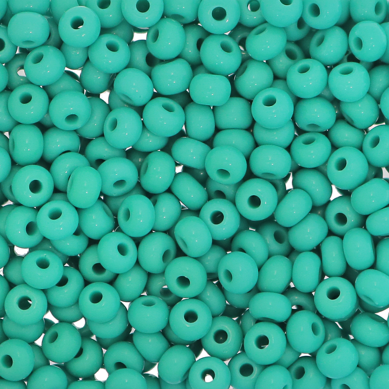 Conteria in vetro, dimensione 4,5x3mm., colore Turchese opaco
