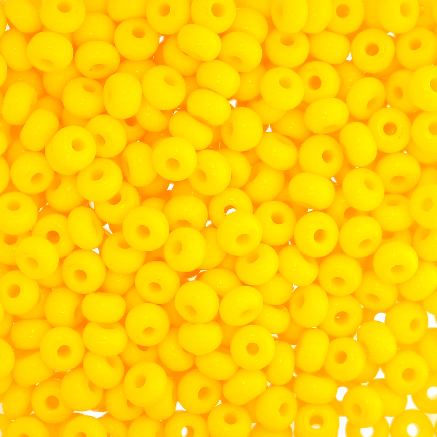Conteria in vetro, dimensione 4,5x3mm., colore Giallo Canarino opaco