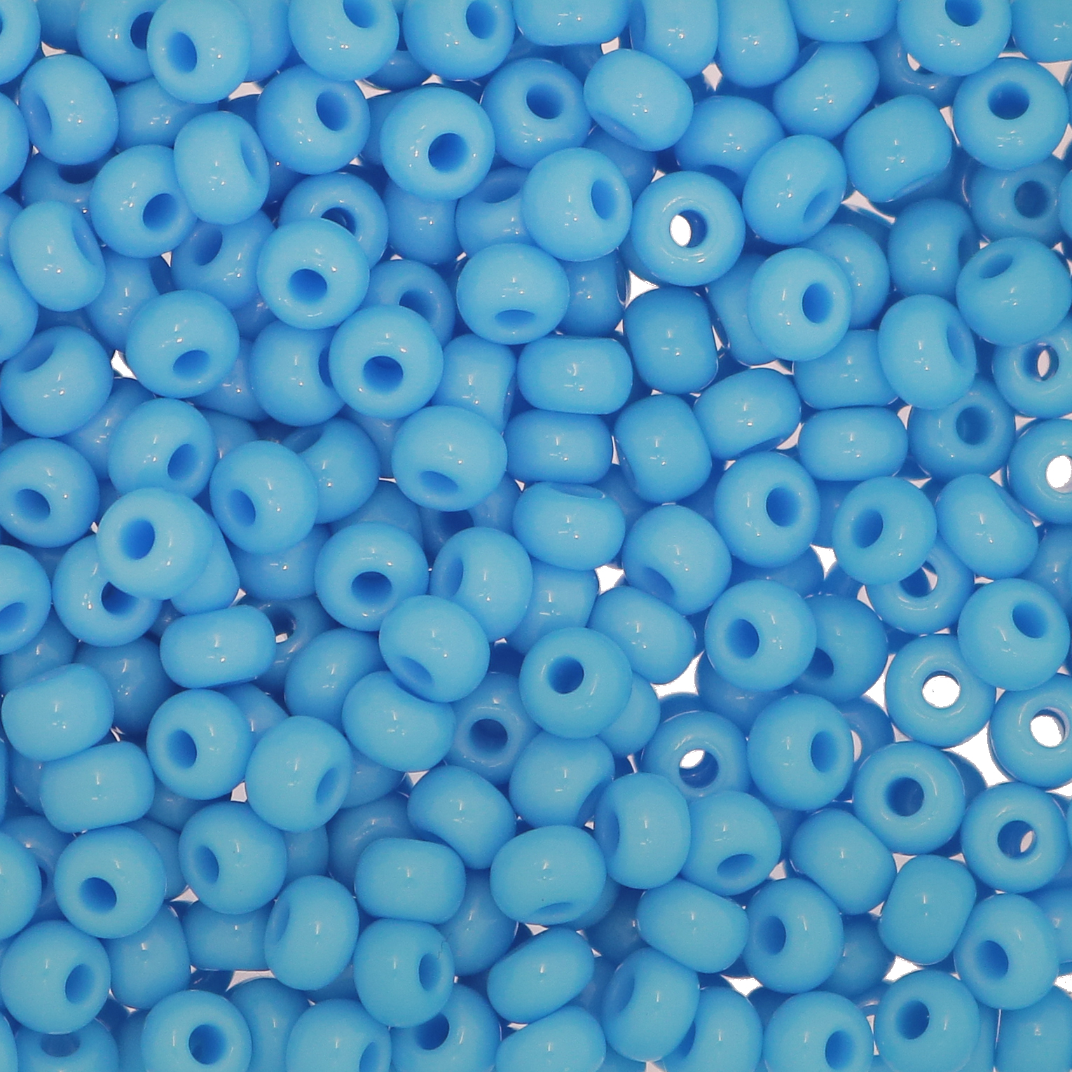 Conteria in vetro, dimensione 4,5x3mm., colore Azzurro opaco