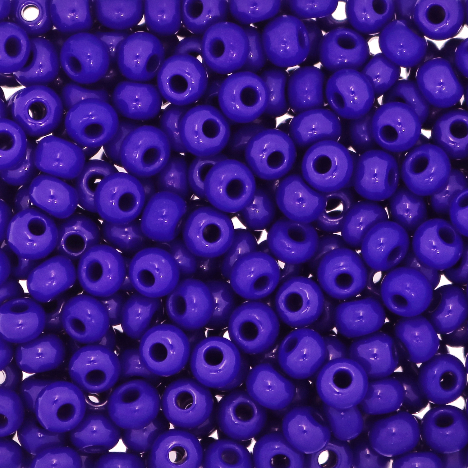 Conteria in vetro, dimensione 4,5x3mm., colore Blu Elettrico opaco