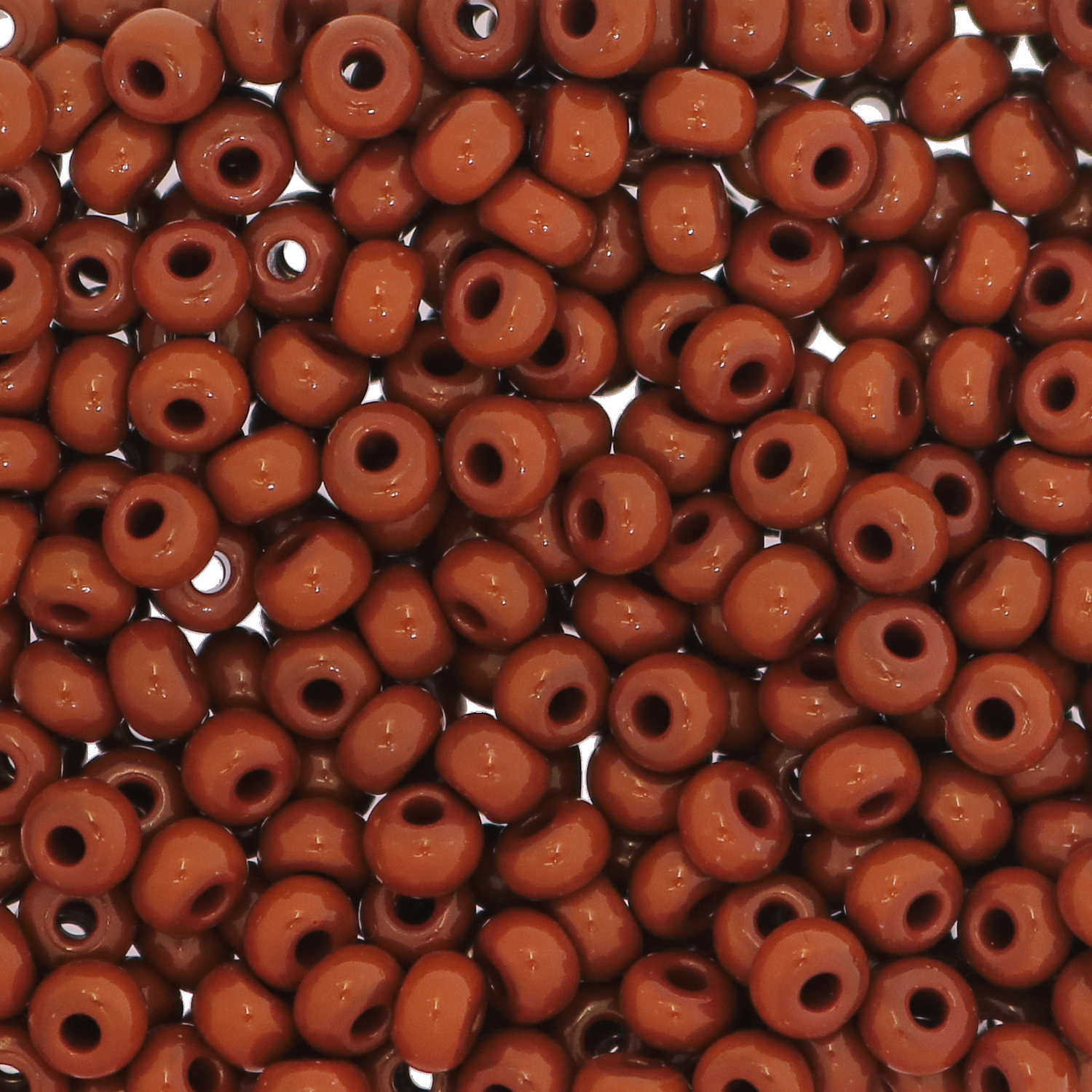 Conteria in vetro, dimensione 4,5x3mm., colore Rosso Mattone opaco