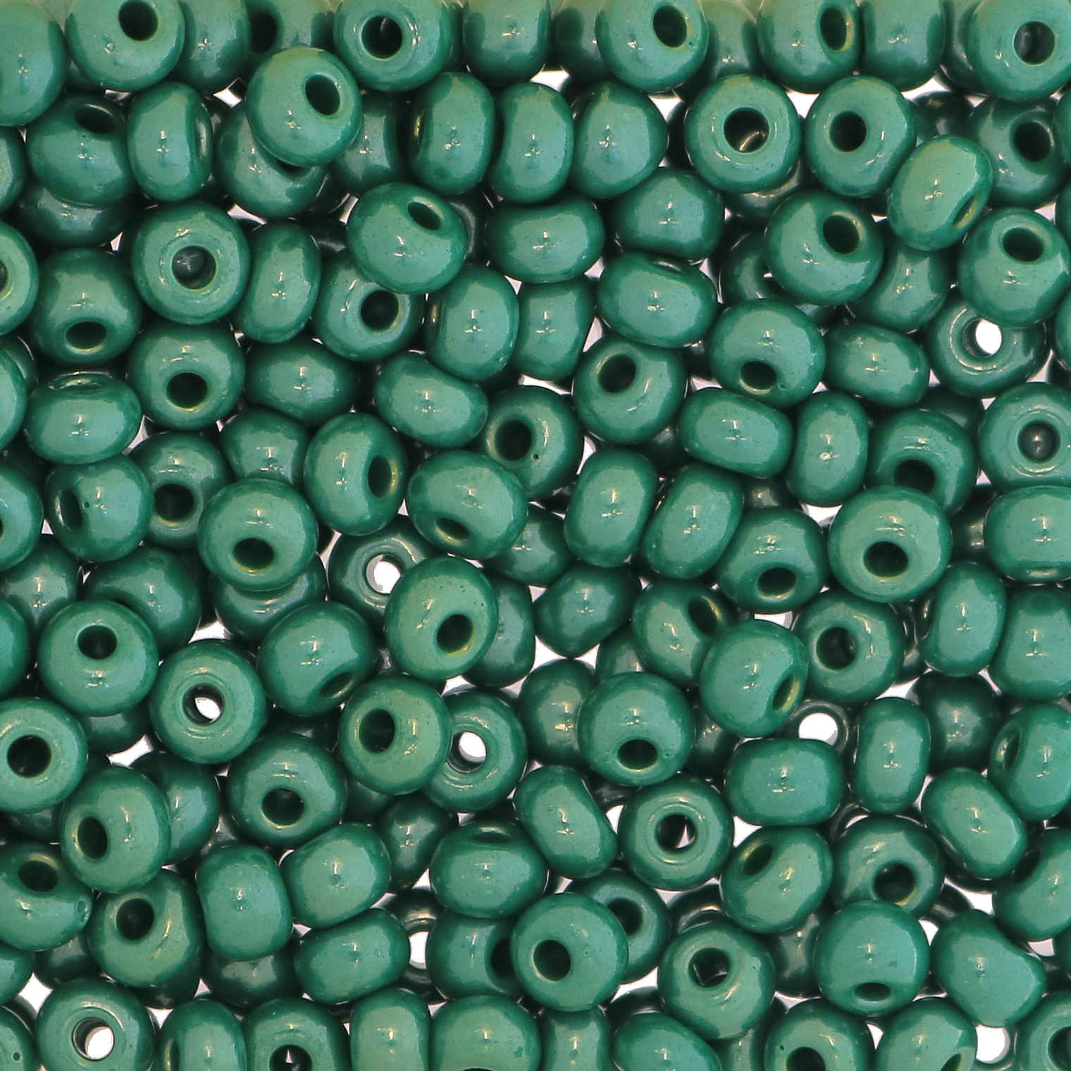 Conteria in vetro, dimensione 4,5x3mm., colore Verde Smeraldo Perlato