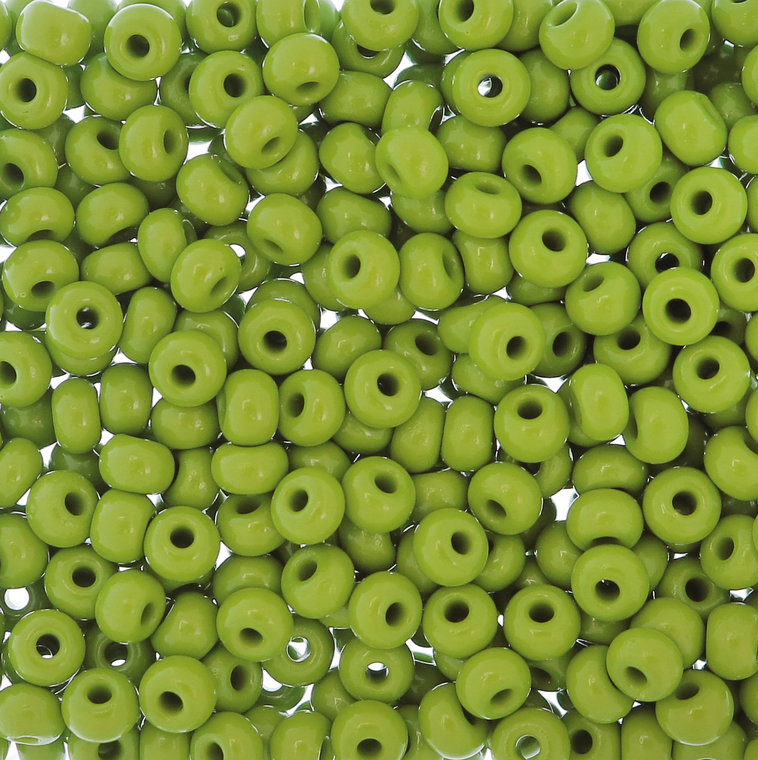 Conteria in vetro, dimensione 4,5x3mm., colore Verde Pistacchio opaco