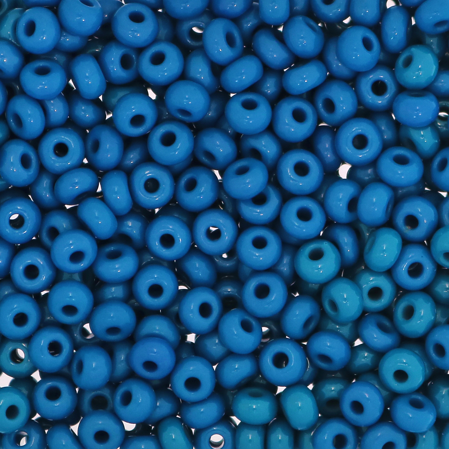 Conteria in vetro, dimensione 4,5x3mm., colore Blu Cina opaco