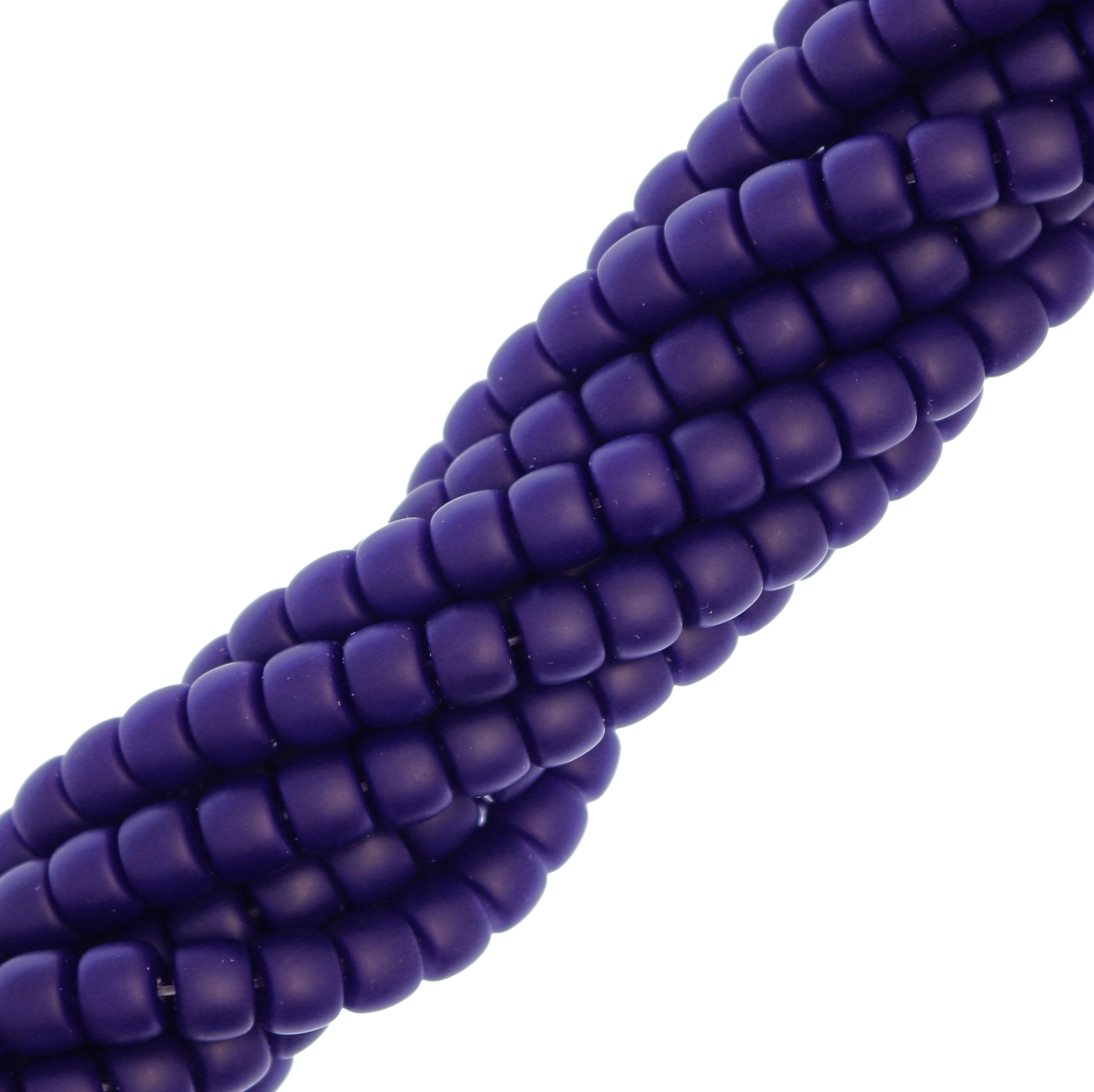 Filo di Rondelle in Vetro, 8,2x6 mm., colore Blu Scuro Opaco