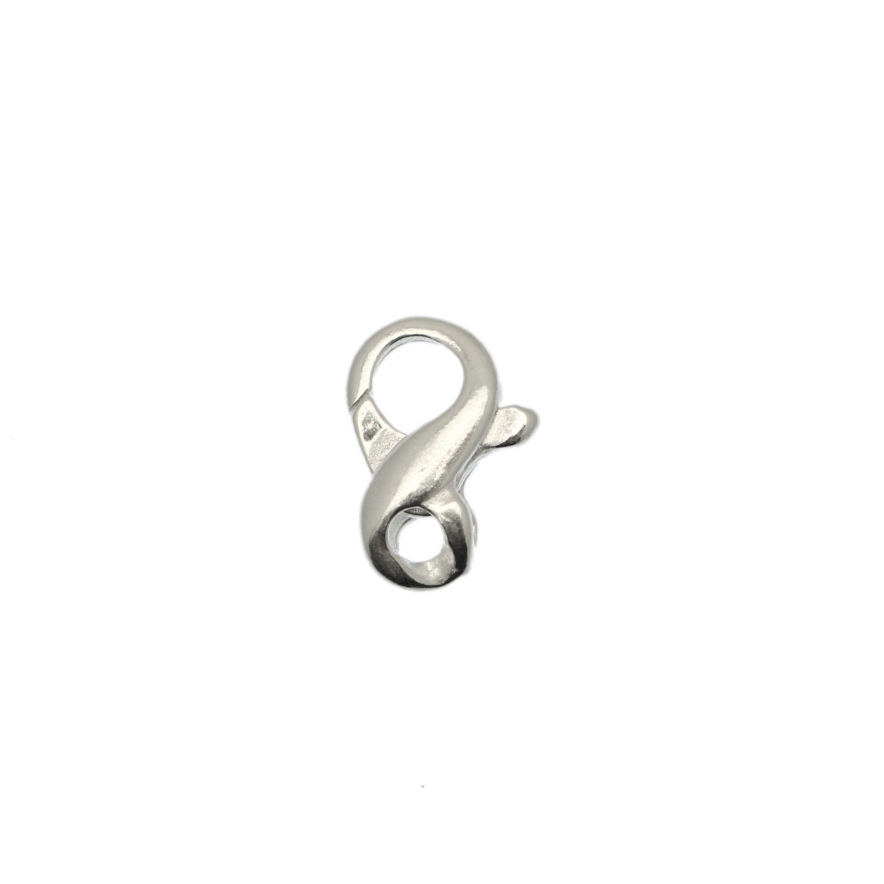 Moschettone a forma di "8", 11x8 mm. Argento 925