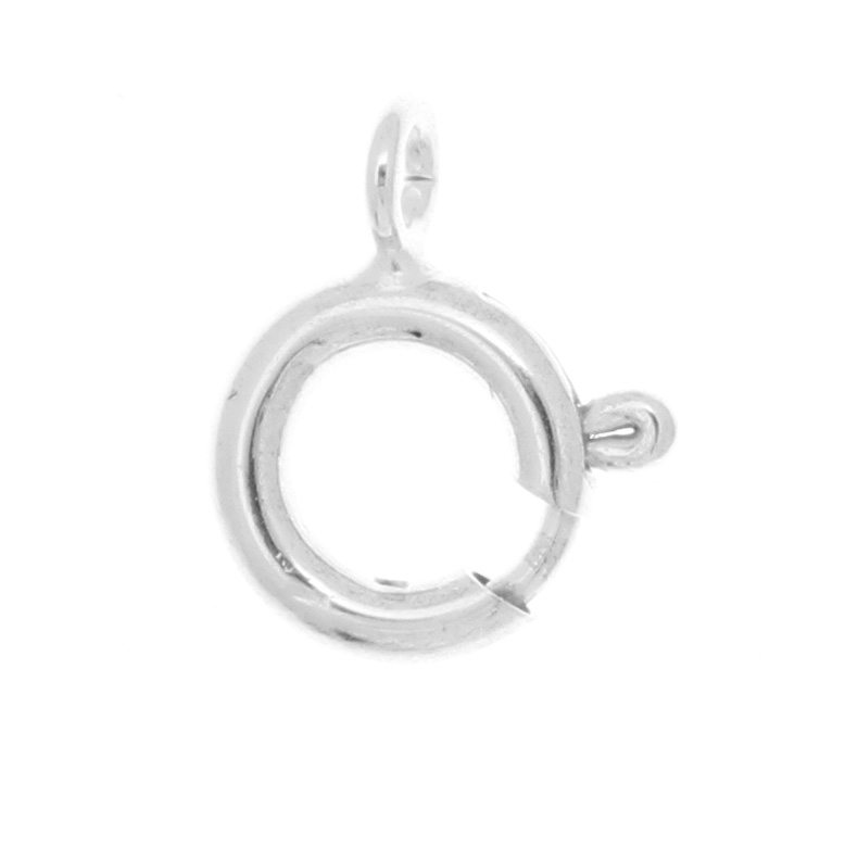 Chiusura tondo con chiusura a molla, 14x12 mm. Argento 925
