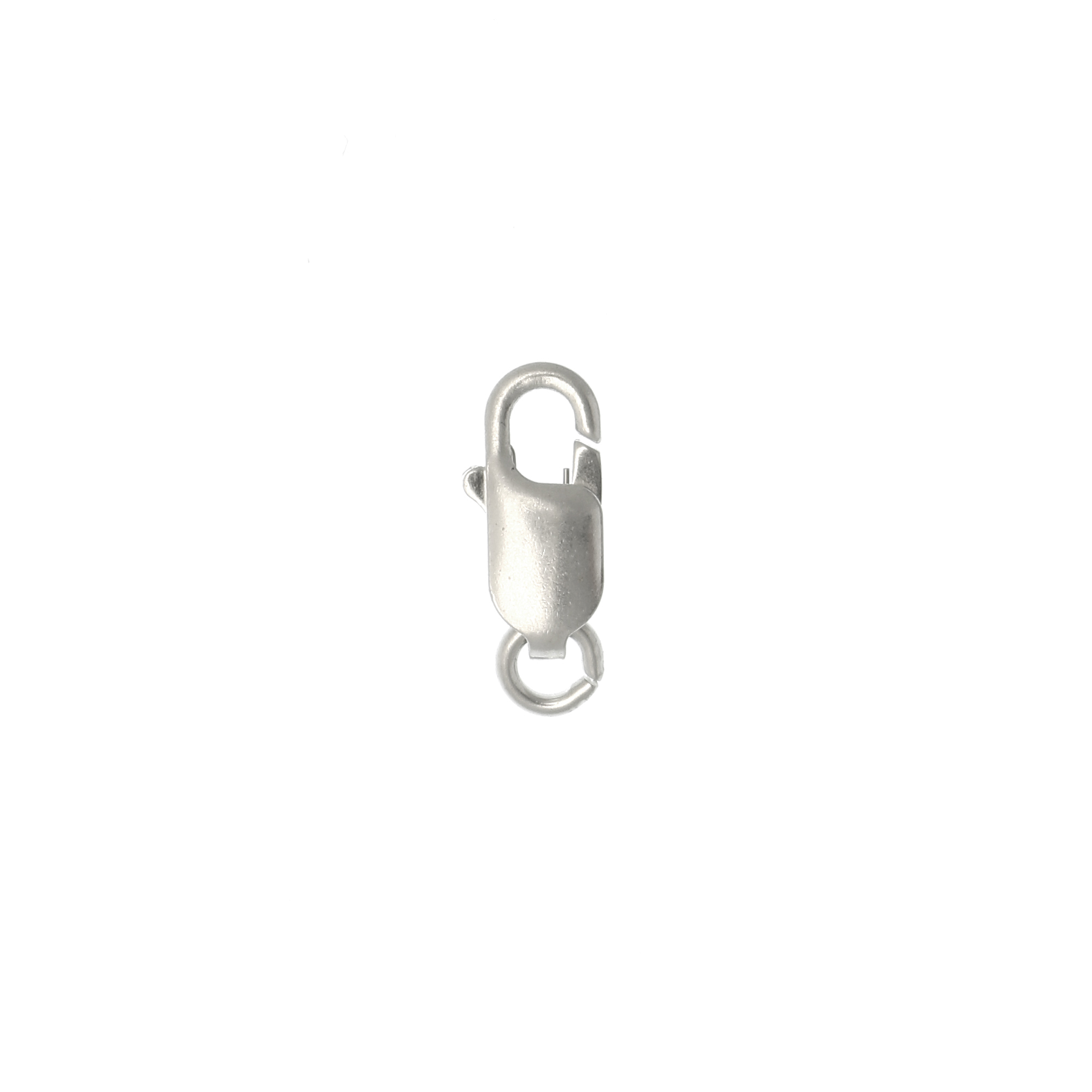 Moschettone rettangolare con anellino 16x6 mm. Argento 925