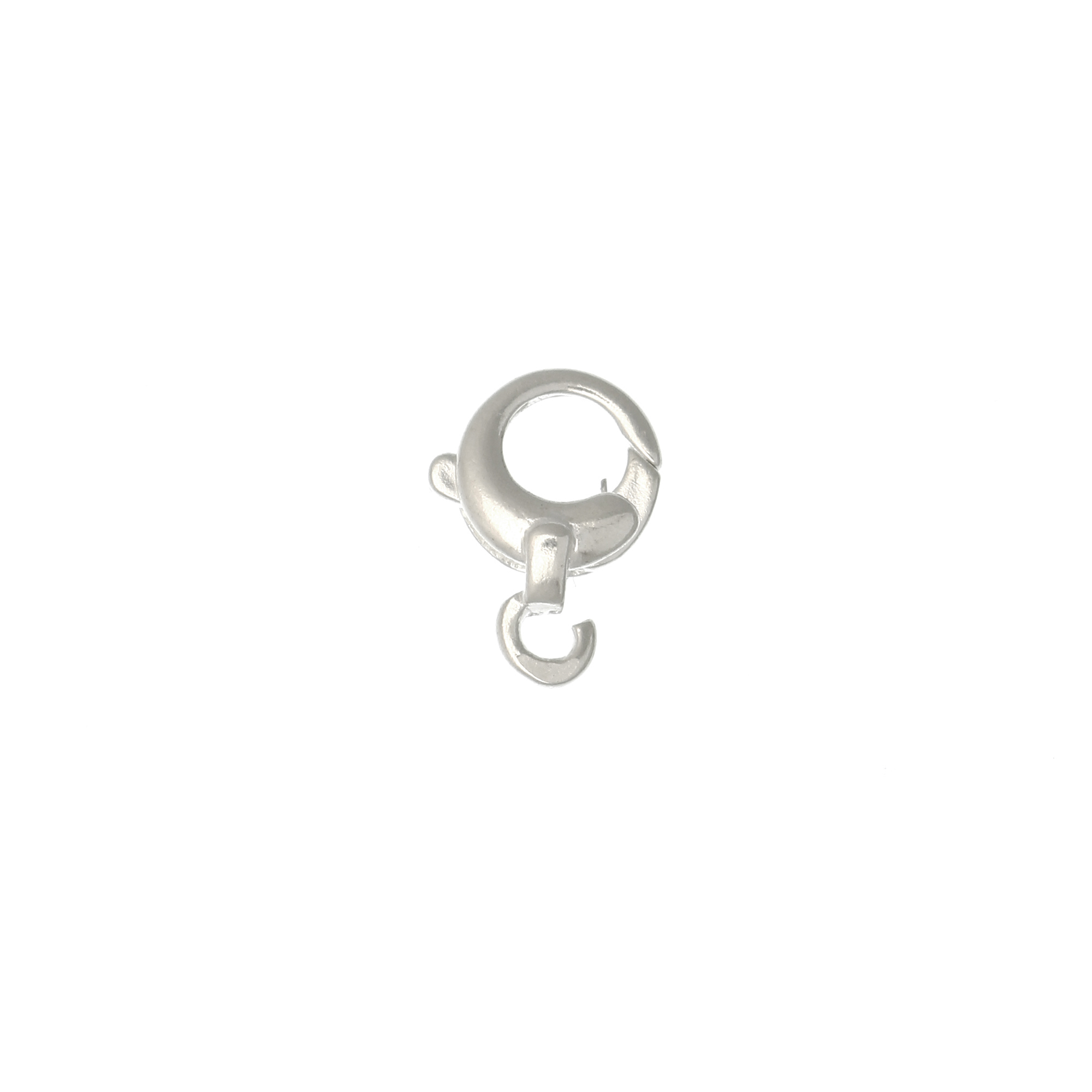 Moschettone tondo bombato 11 mm. Argento 925