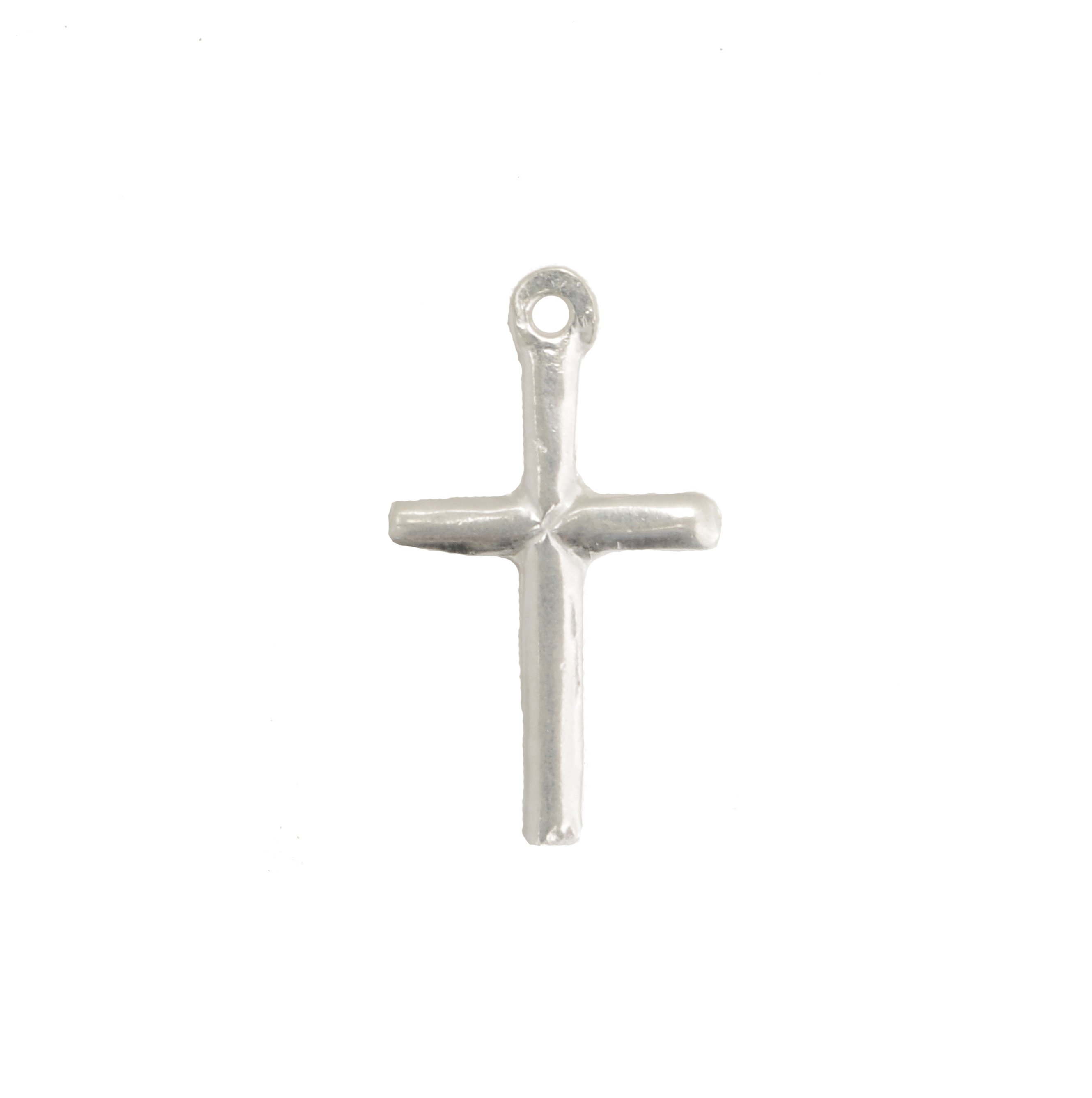 Ciondolo a forma di croce, irregolare, 20x12 mm., in Argento 925