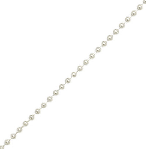 Catena a palline, spessore 1,4 mm., in Argento Lucido 925