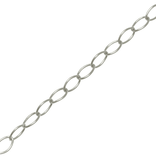 Catena ad anelli ovali da 9x5,3 mm. in Argento 925