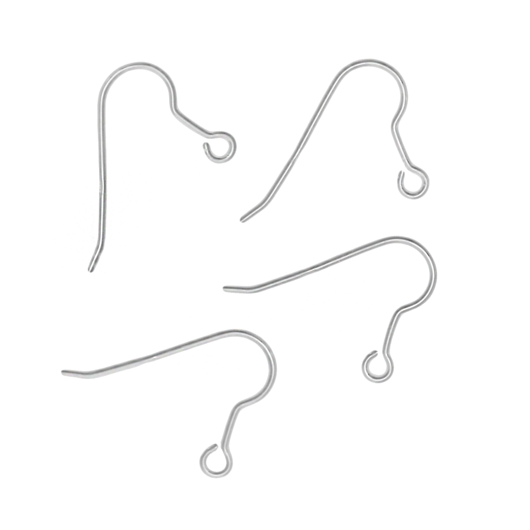 Monachella semplice, liscia, lunghezza 14 mm., in Argento 925