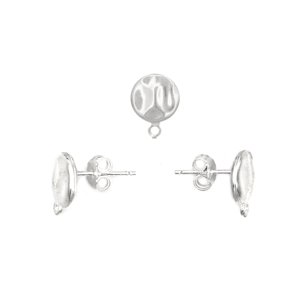 Perno tondo martellato 10 mm. Argento 925