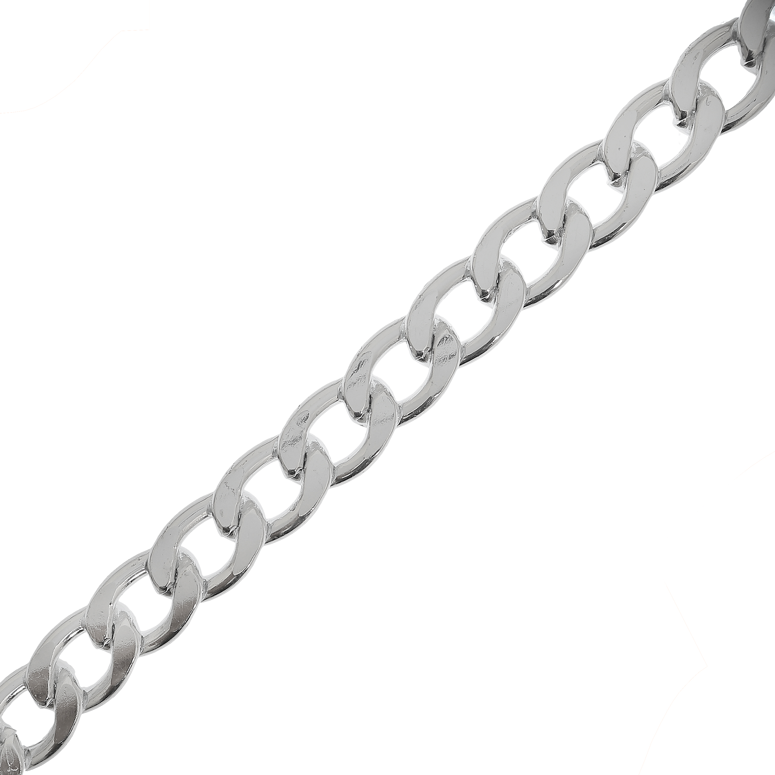 Catena grumetta piatta, in alluminio, dimensione anello 16x11 mm.
