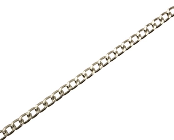 Catena grumetta piatta, in alluminio, dimensione anello 7x4 mm.