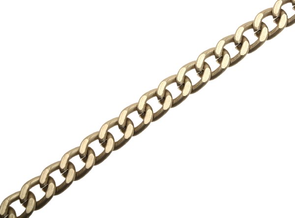 Catena grumetta piatta, in alluminio, dimensione anello 9,5x14 mm.