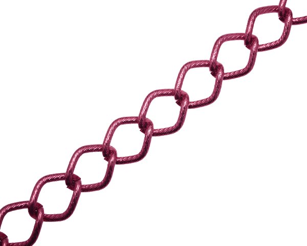 Catena grumetta, in alluminio, dimensione anello 23x18 mm.
