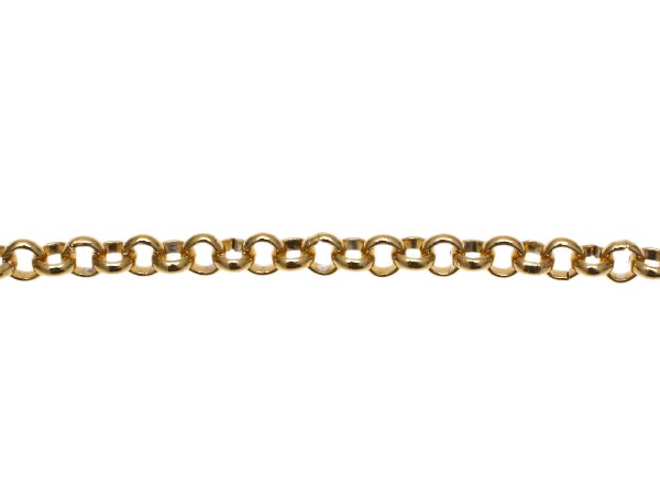 Catena tonda rollò, in alluminio, diametro anello 5,8 mm.