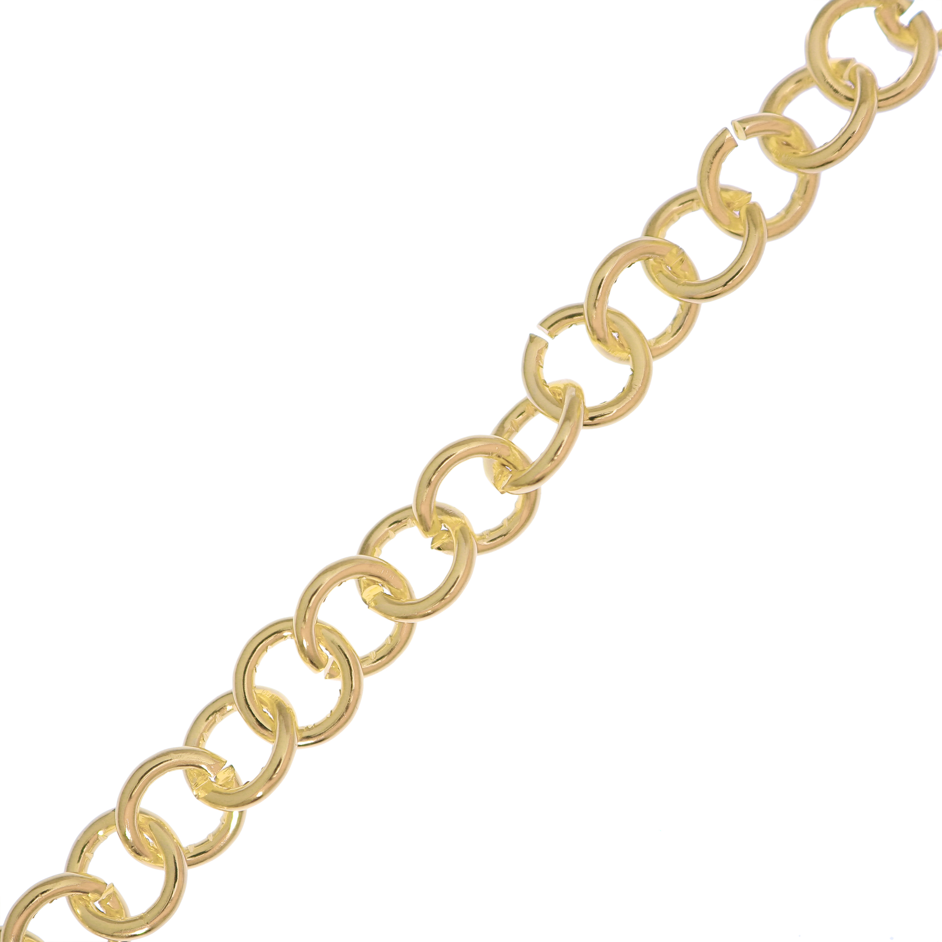 Catena tonda semplice, in alluminio, diametro dell'anello 10 mm.