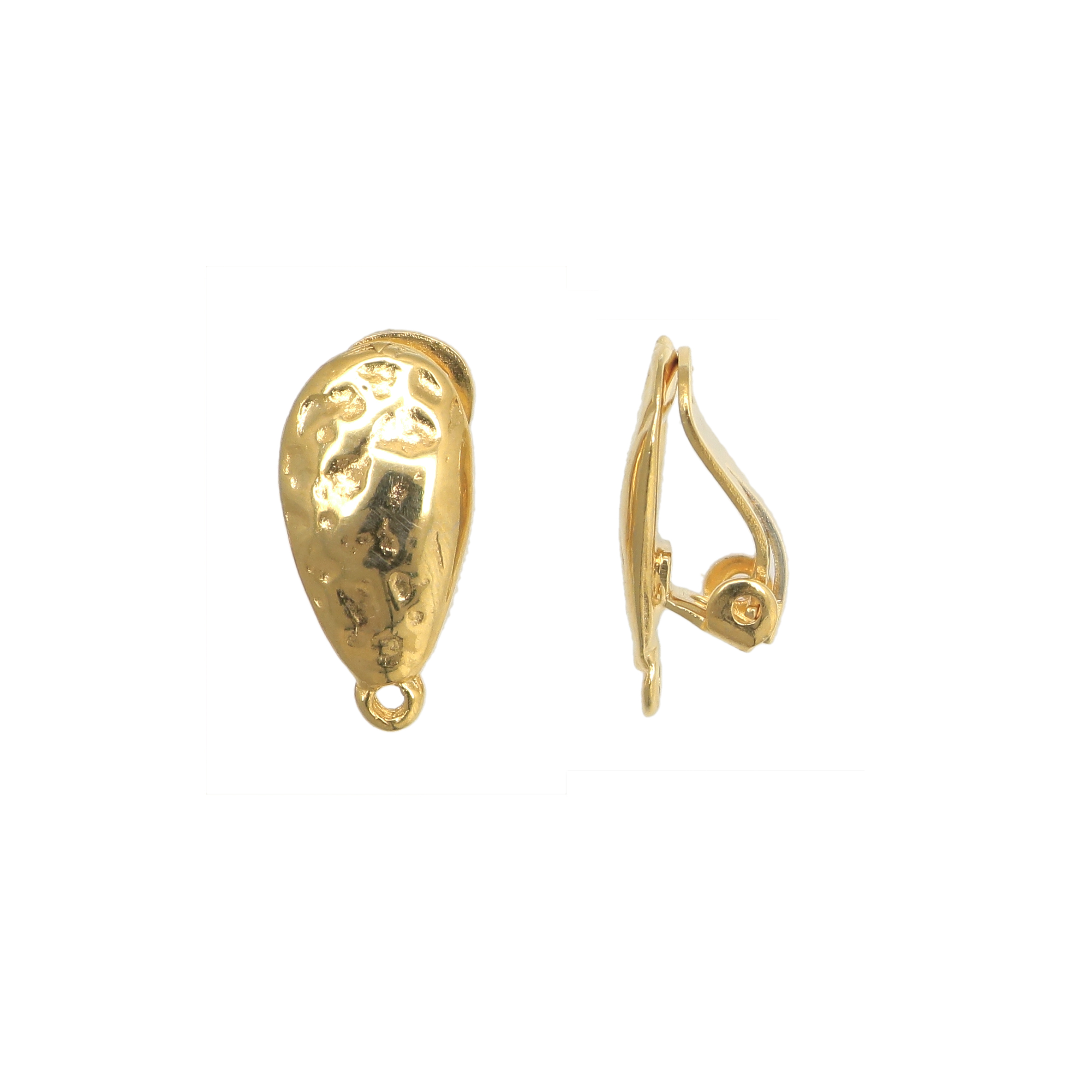 Clips a Goccia martellata, larga 9 mm., lunga 15 mm.