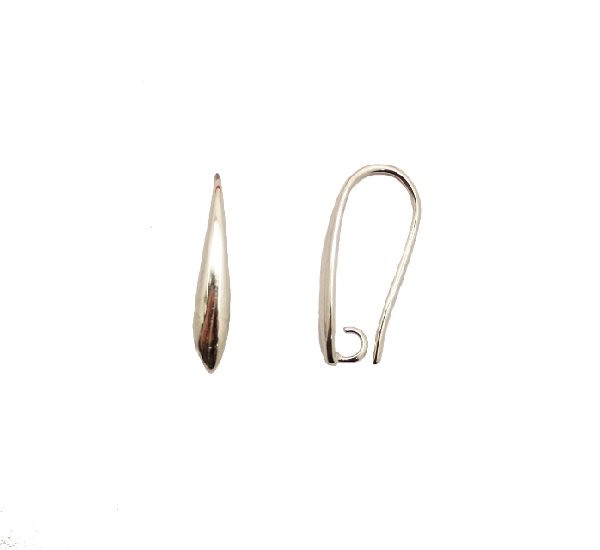 Monachella a goccia bombata, con anello apribile dietro, lunga 19 mm., CONF.2 PZ