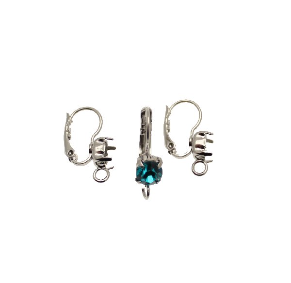 Monachella chiusa con porta strass (gemma tonda conica SS29), 20x12 mm., CONF.2 PZ