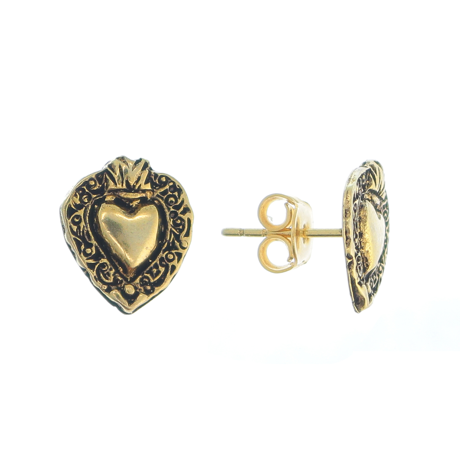 Perno a forma di Cuore sacro, 13x11 mm.