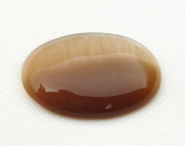 Cabochon ovale liscio, in cristallo, colore LIGHT COLORADO TOPAZ (OCCHIO DI GATTO)