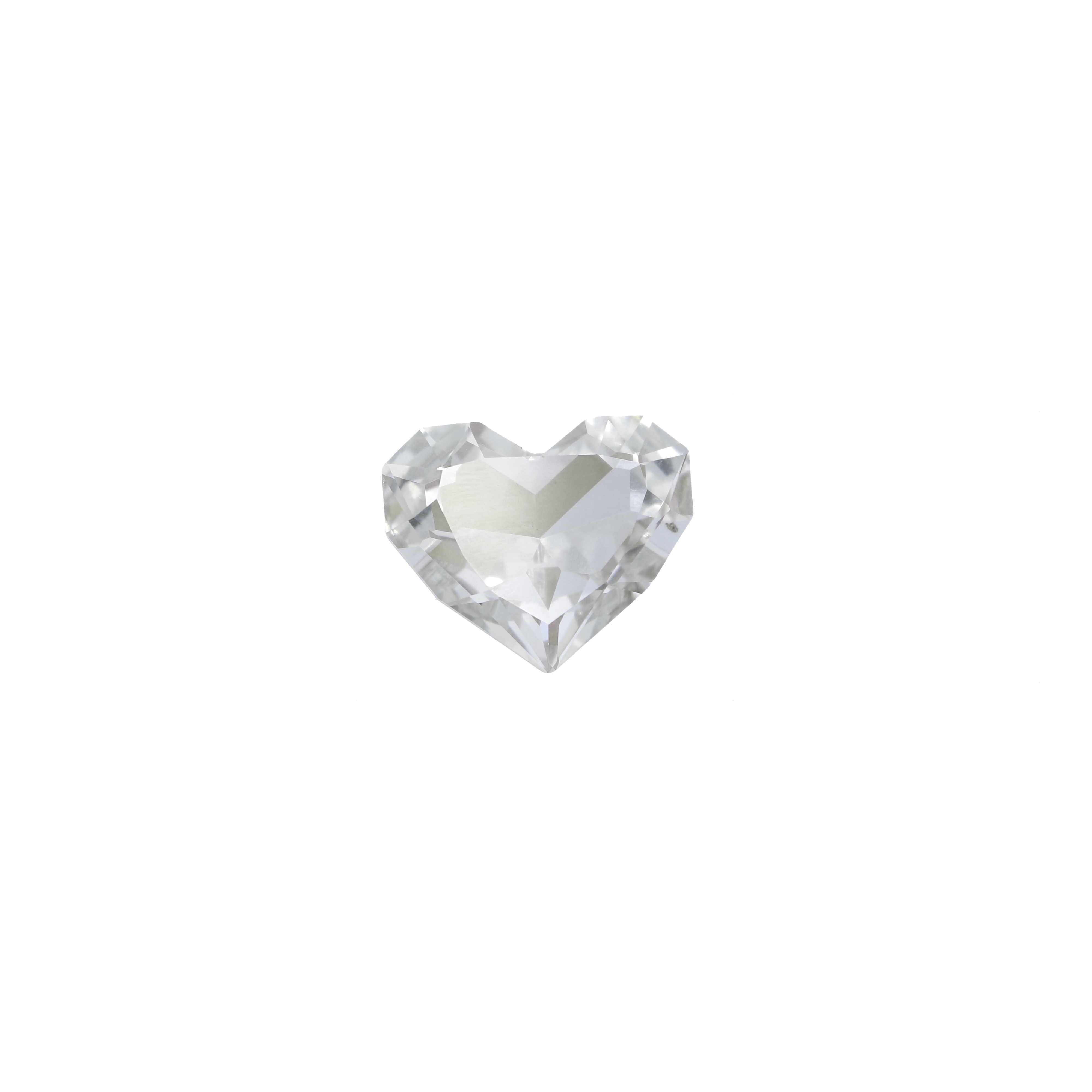 Gemma a cuore, in cristallo, colore CRYSTAL