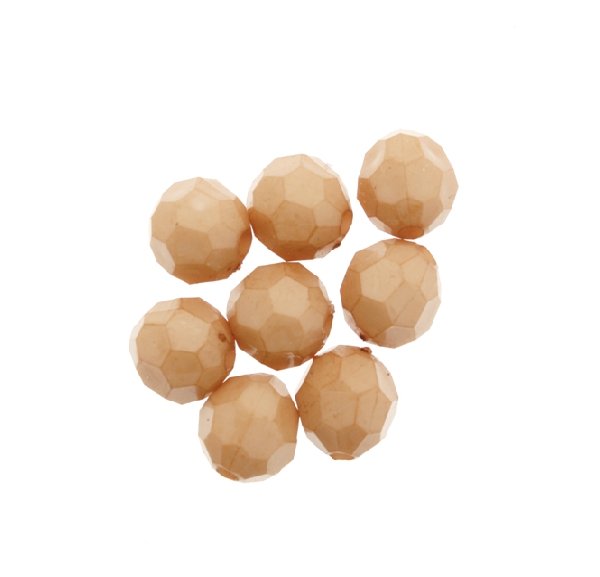 Palla in resina sfaccettata, color Nocciola