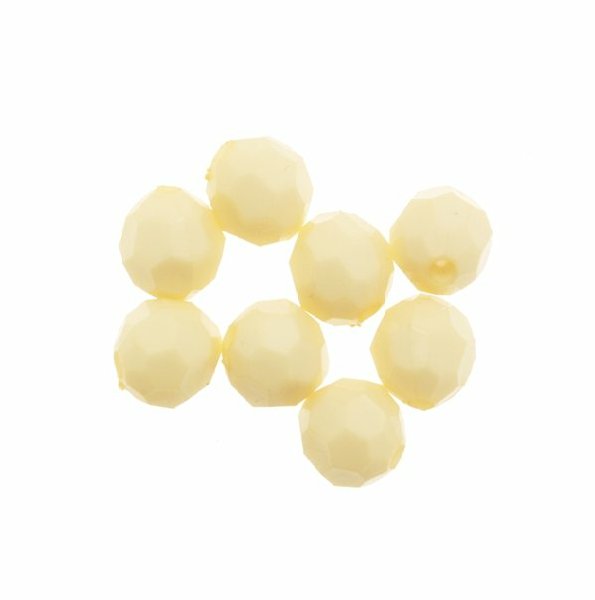 Palla in resina sfaccettata, color Giallo chiarissmo