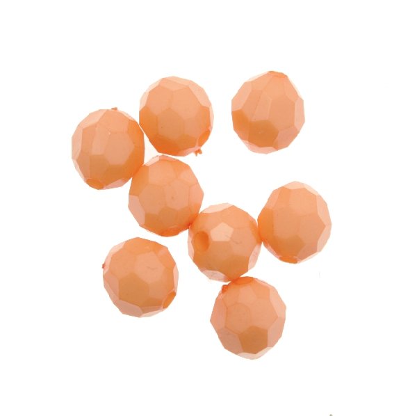 Palla in resina sfaccettata, color Rosa corallo